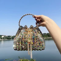 luxury Designer purses and handbags bags for women bucket clutch purse evening banquet bag Crystal rhinestone shoulder bag - Image 5
