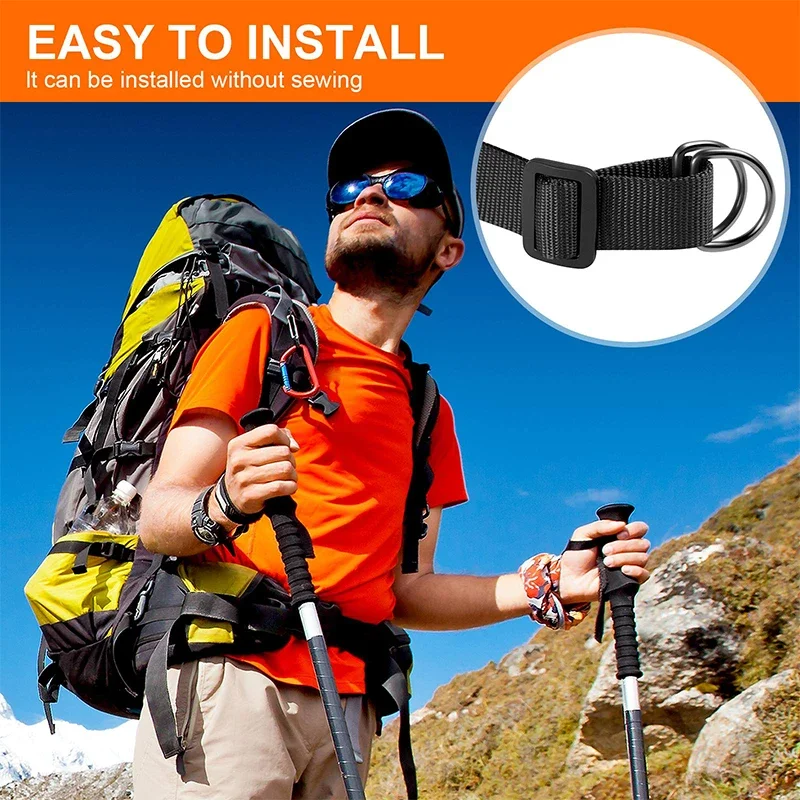 10M Nylon Webbing Backpack Pet Buckle Strap With 6pcs Adjustable Side Release Plastic Buckles and 12PCS Tri-Glide Slide Clip nylon webbing,nylon webbing tape