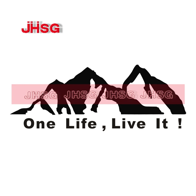 

JHSG Stickers for A Lifetime! Off-road Mountain Silhouette Car Waterproof Sticker Can Be Customized
