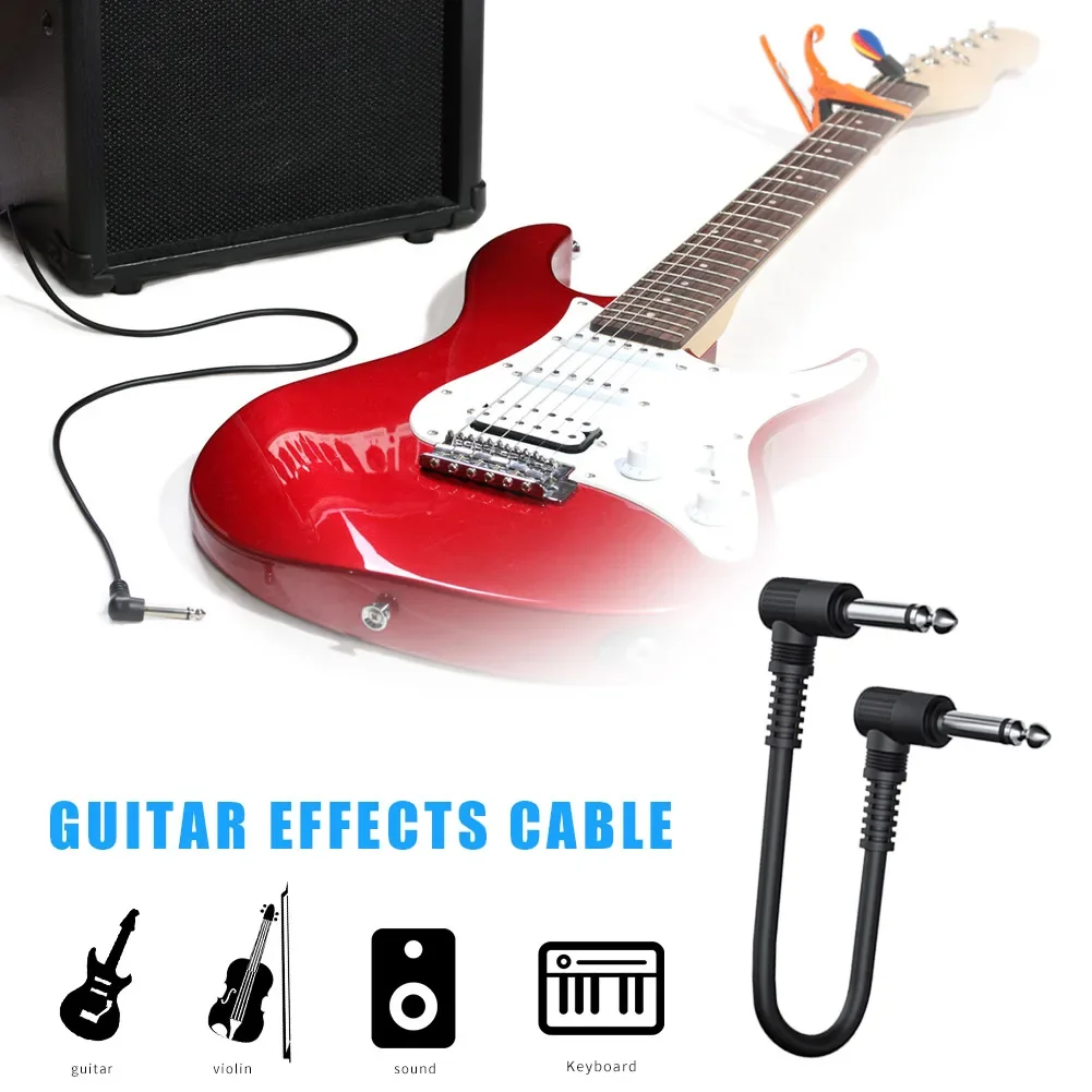 6.35 Electric Effect Pedal Cable Guitar Bass 15cm Guitar Amplifier Patch Cord Lightweight Portable Music Elements
