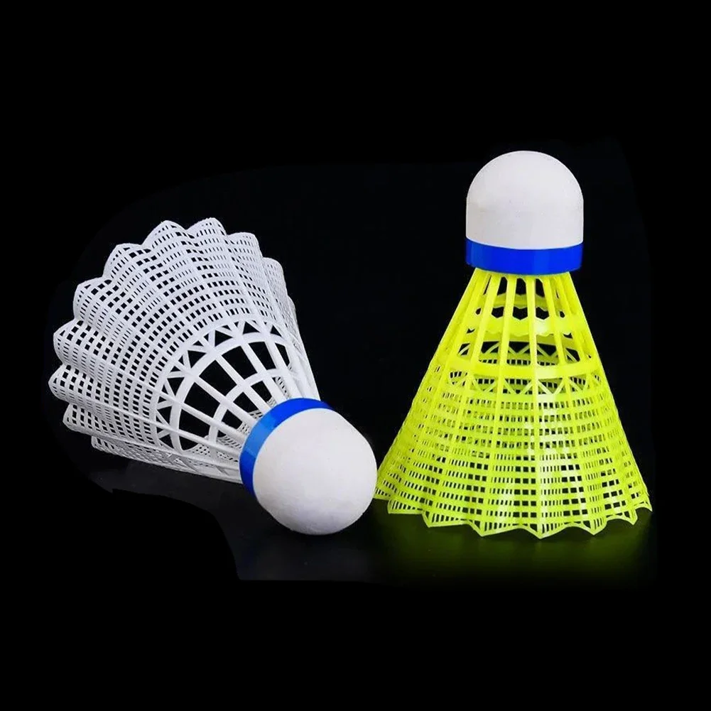 Badminton Shuttlecock 6pcs/set Nylon Shuttlecock Table Fiber Ball Head Full Round Wool Style Plastic Badminton for Outdoor Training Use Durable
