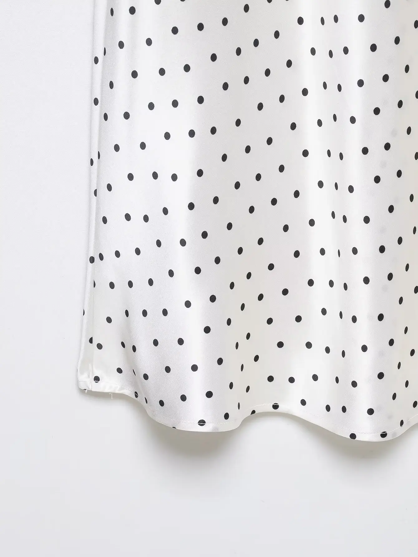 HH Sommer Damen Elegante Weiße Polka-Dot-Röcke für Partys Hochgeschnittene Elastische Taille Schlanker Langer Rock Damenmode Streetwear – Detail 6