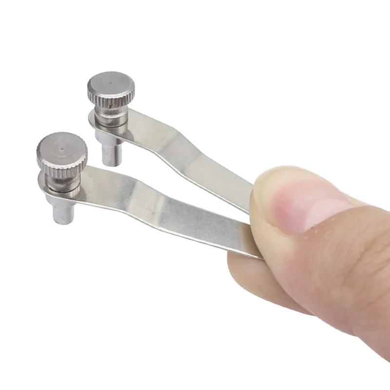 8.2 cm Stainless Steel Presser Holder One Pair For Stereo Microscope Accessory Part microscope presser holder