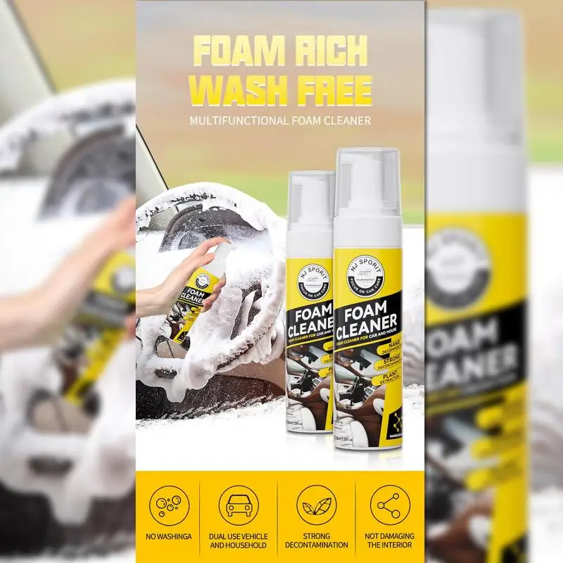 

Automotive Foam Cleaning Spray Car Leather Interior Cleaning &detailing Agent Universal Automobile Stains Removing Foaming Spray
