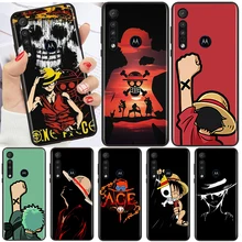 

Japanese One Piece Luffy For Motorola Moto G G60 G60S G50 G40 G9 G10 E7i E6S Power Edge 20 E20 2021 X3 S Pro Black Phone Case