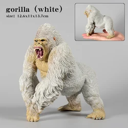 Giant King Kong Monkey Action Figure - Realistic Wild Animal Gorilla Toy (WHITE)