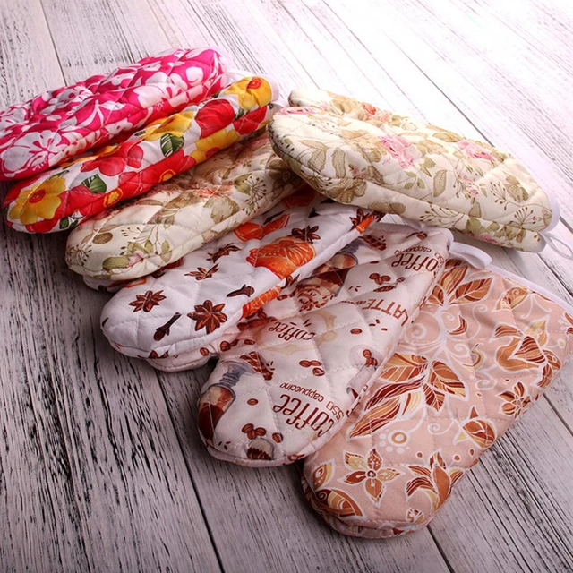 Kids Oven Mitts Floral Oven Mitt Oven Mitts Kitchen Gloves Insulated Oven  Mitts Baking Accessory Heat Proof Glove Oven Glove 