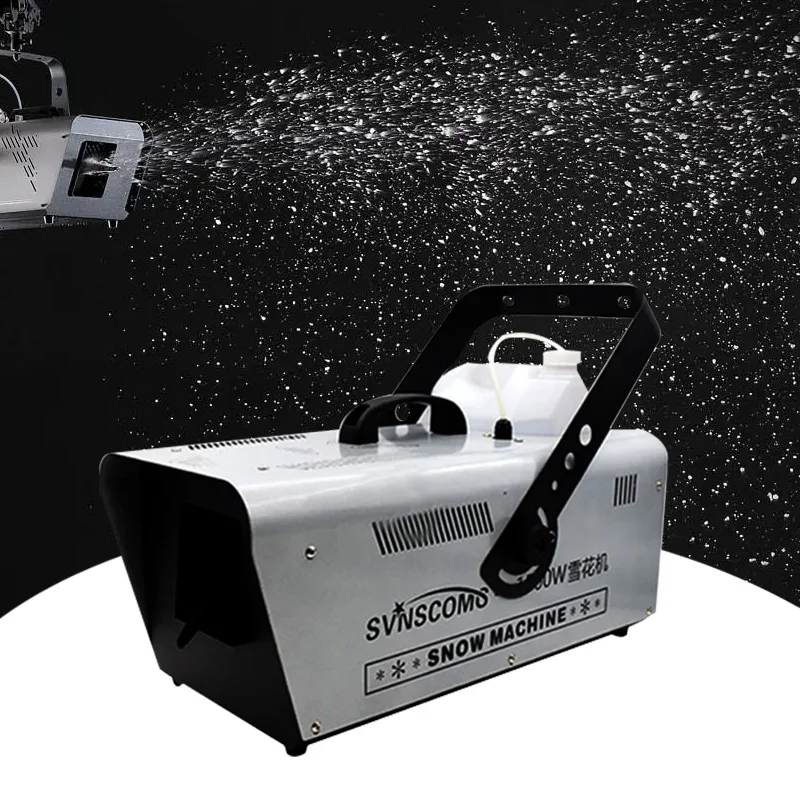 Small 1500W Stage Party Effect Remote Control Snowflake Machine  stage simulation snowflake  jet  for wedding celebration