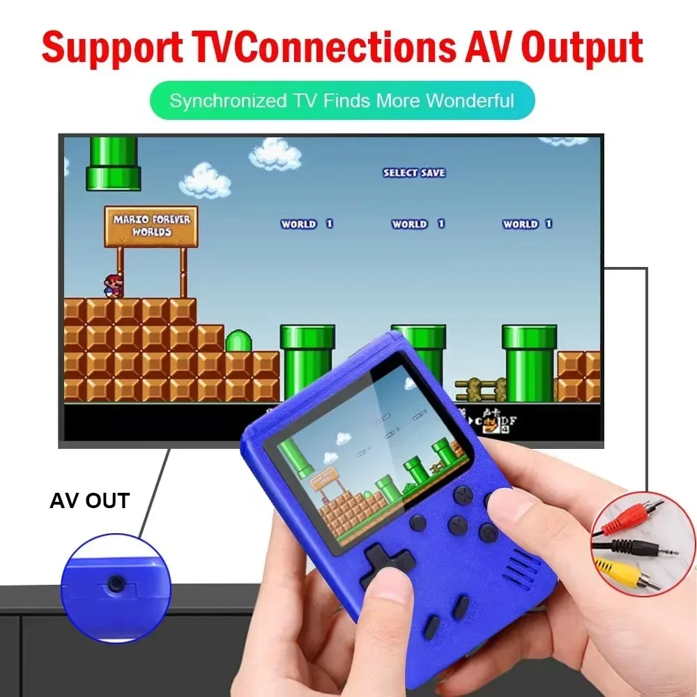 400 Classic Retro Games In A Mini Handheld Console With Colorful LCD  Screen,  Mini Tv Connectivity, And Double Play Perfect Kids Gift From  Superlylv, $3.17