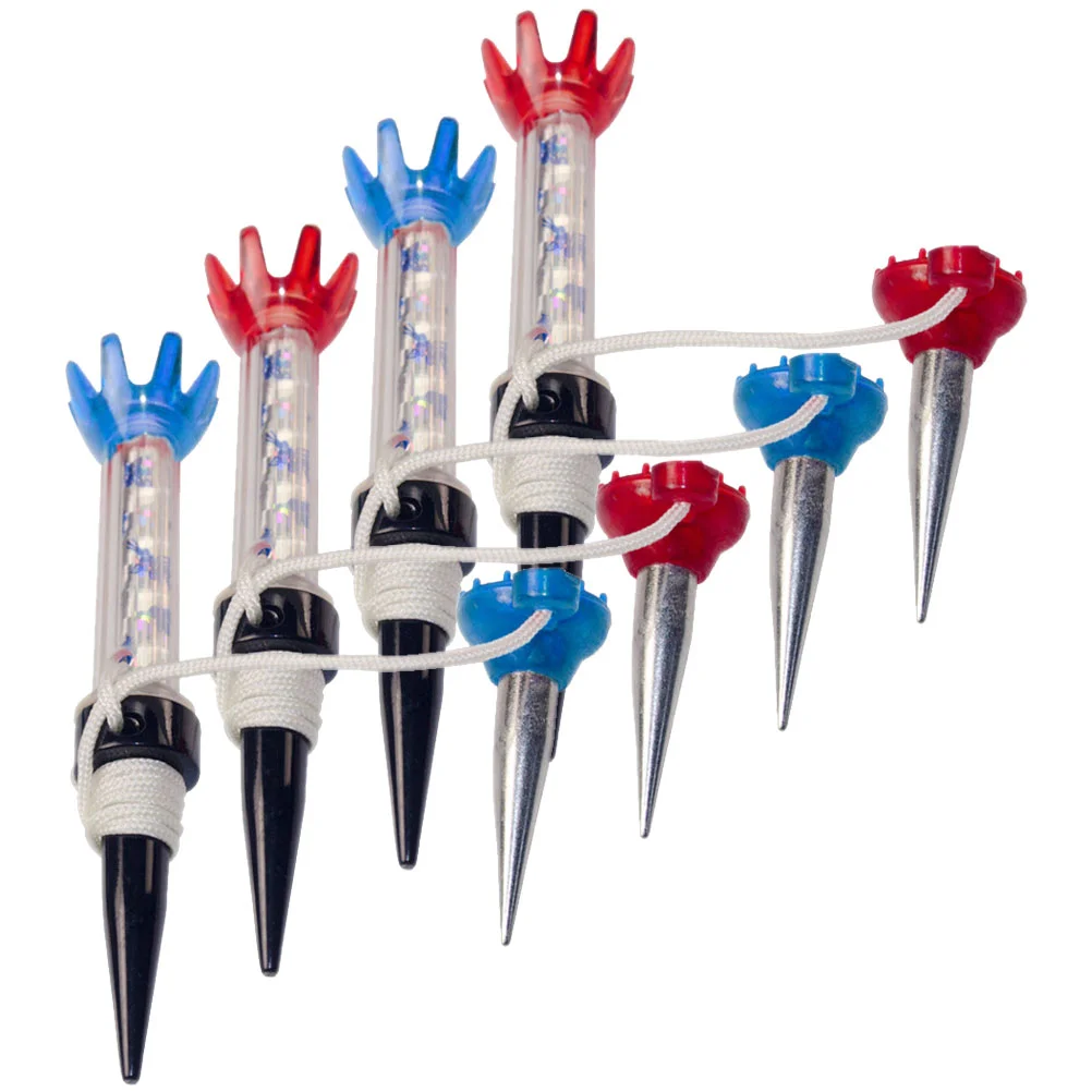

4 Pcs Accessories Golf Tee Tack Fixer Course Supplies Child Magnets Tees Metal Flexible Golfs