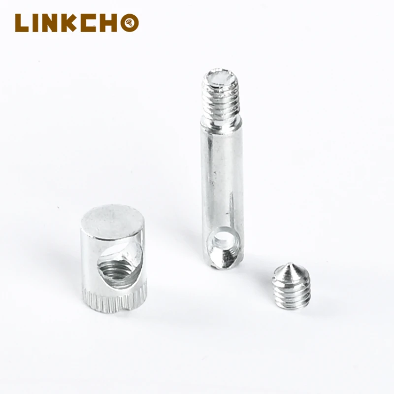 LINKCHO Furniture Hardware Hidden Connector Furniture 4 in 1 Fastener Cupboard Hardware Fitting