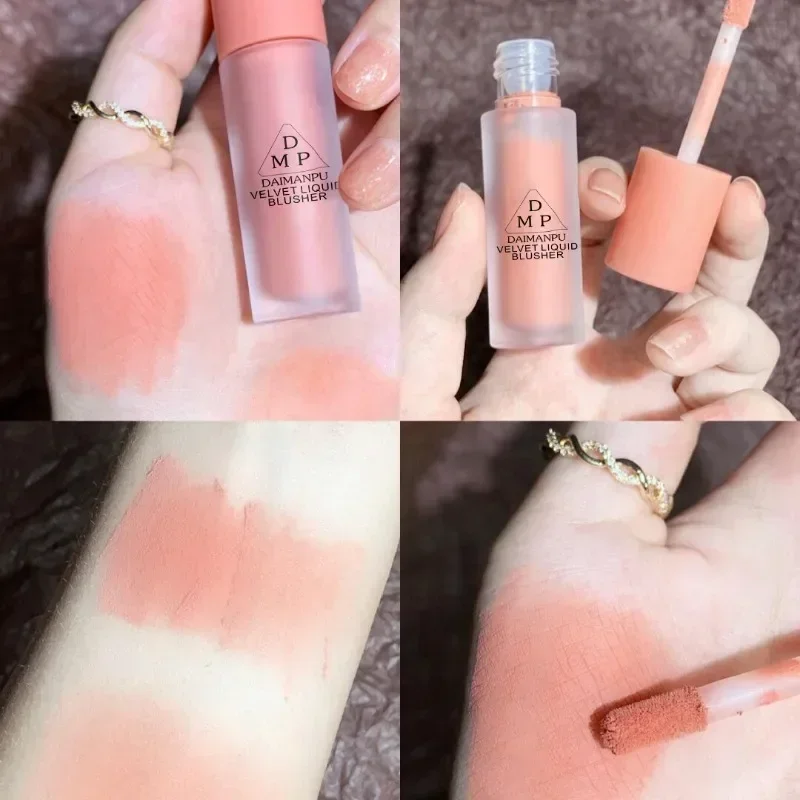 Liquid Blush 8 Colors Waterproof Multi-purpose Facial Nourishing Blush Stick Cheek Natural Blusher Korean Makeup for Women