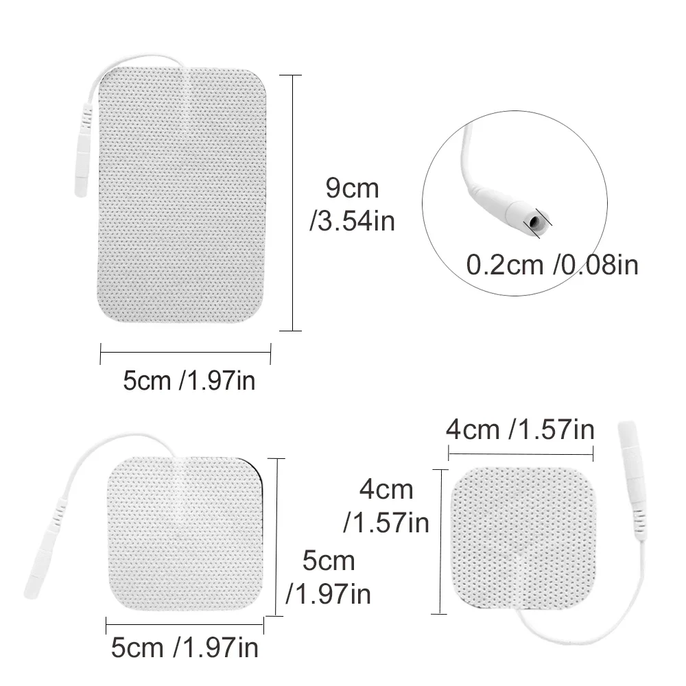 Reusable Tens Electrode Pads EMS Nerve Muscle Stimulator Self Adhesive for Pulse Digital Massage Pads Physiotherapy Machine 2mm