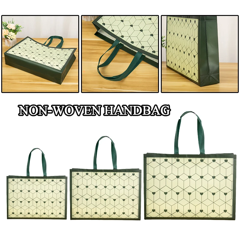 

New Women Foldable Shopping Bag Reusable Tote Pouch Large Non-woven Shopper Bags Canvas Travel Grocery Shopping Bags