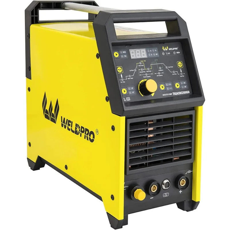 Weldpro Digital TIG 200GD AC DC 200 Amp Tig/Stick Welder Pulse CK 17 Worldwide Superflex Torch 3 Year Warranty Dual 220V/110V 6