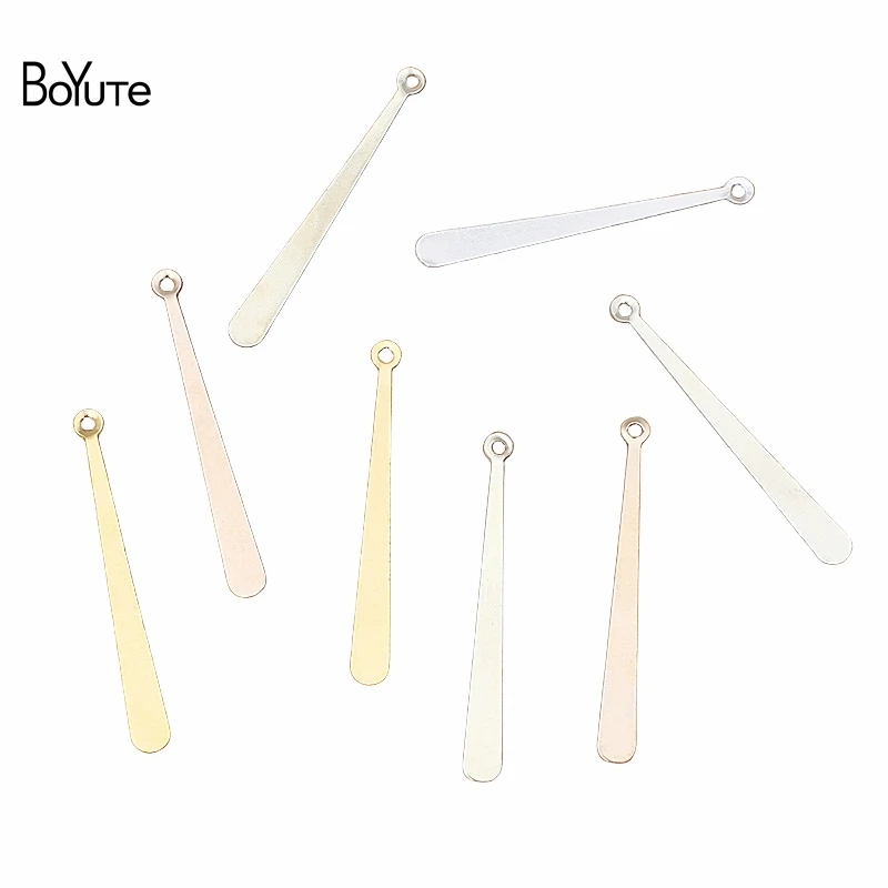 

BoYuTe (1000 шт./лот) 38*4 мм Металлические железные подвески в виде плоских капель для изготовления ювелирных изделий материалы для кисточек