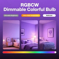 Voice Control Smart Life APP WIFI Bulb lamps 9W E27 RGBCW Dimming Color Grading Timing Remote Control Suitable Alexa Google Home 3