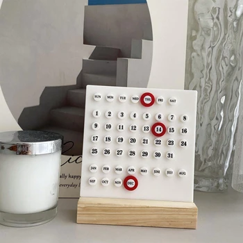 Calendario Mini calendario da tavolo fai-da-te, decorazione da scrivania per ufficio, calendario per decorazioni natalizie
