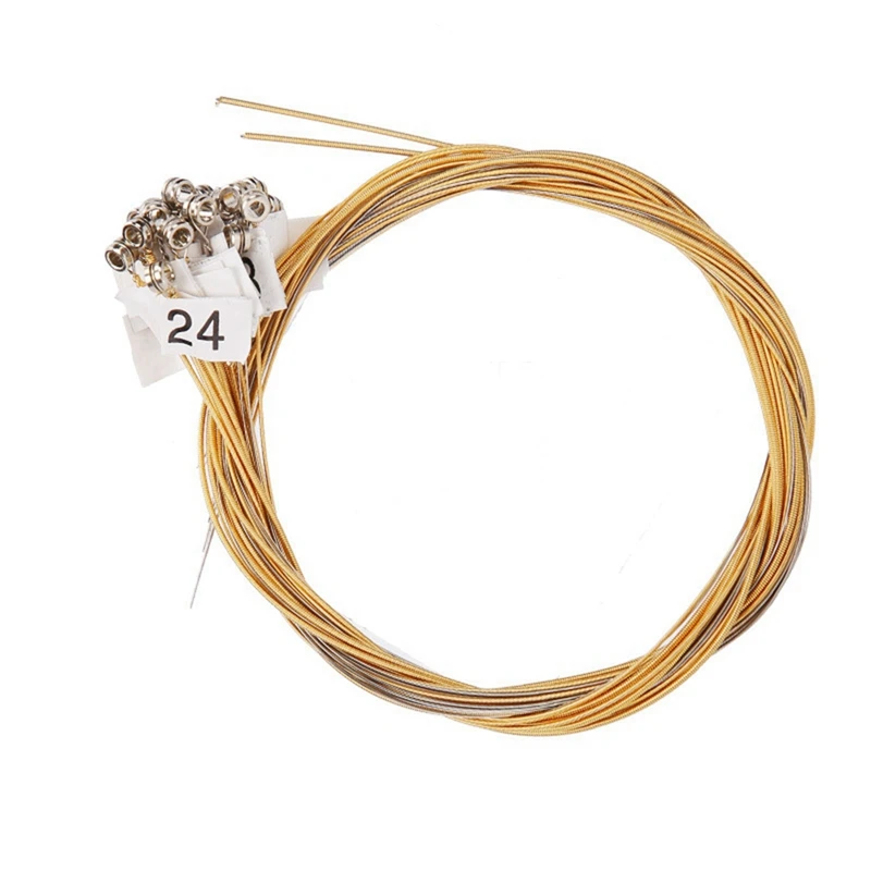 24 Strings Replacement Metal String For Lyre Harp, New Replacement Strings, Brighter And More Durable,24Strings