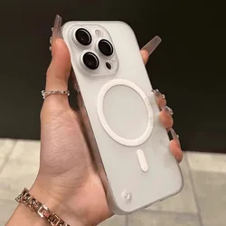Ultra Thin Frameless Magnetic Matte Case with Lens Protection and Wireless Charging Compatibility - iPhone 12 Pro (Clear)