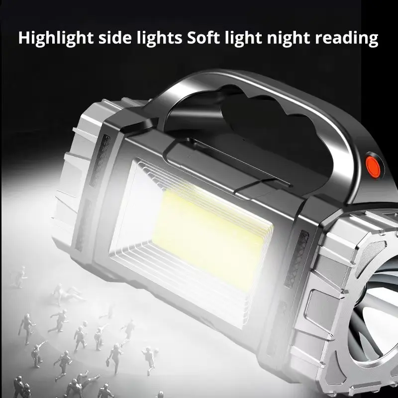Description Picture 5 of itemHigh Power Rechargeable LED Flashlight Multifunctional Portable Light with Side Light Waterproof Multiple Lighting Modes