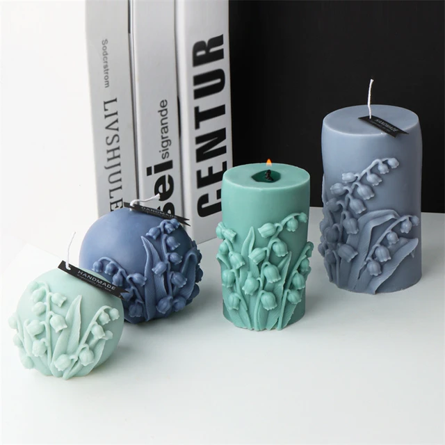  Candle Making Molds Cylinder Soap Mold - 3D Cylinder Shaped  Silicone Mold