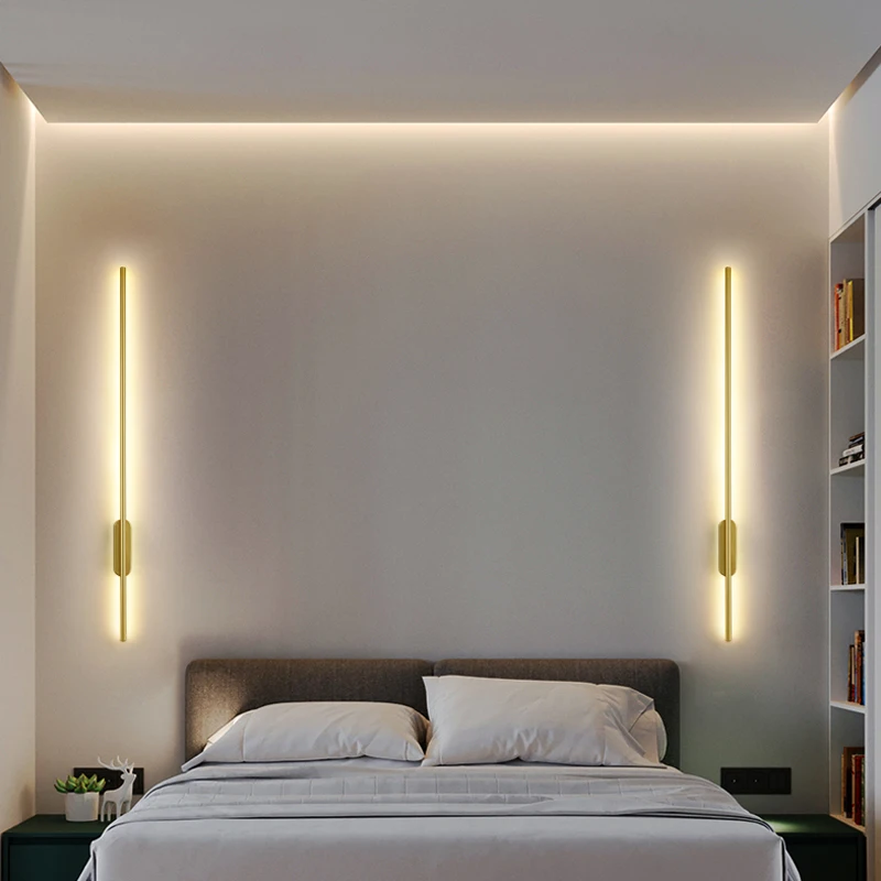 

LED Strip Wall Light Bedroom Bedside Wall Light Living Room Background Wall Grille Light Porch Corridor Stair Light