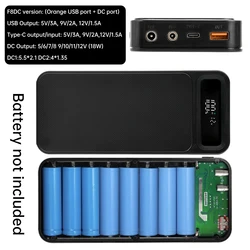 Custodia di ricarica mobile regolabile con pacco batteria rimovibile 18650