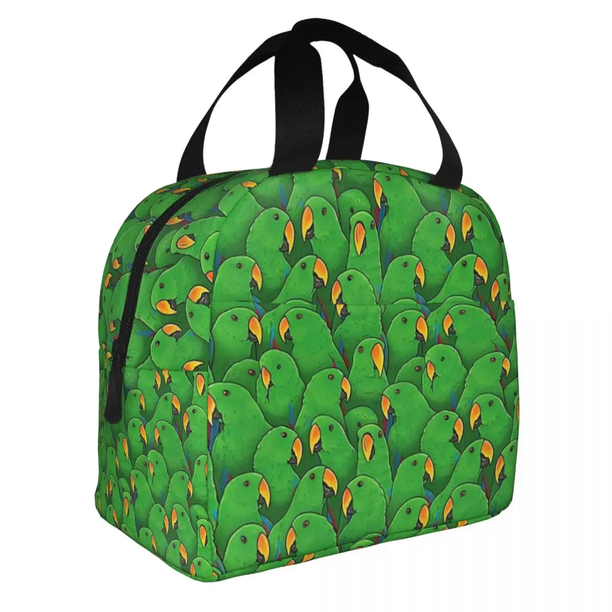 

Male Eclectus Parrots Lunch Bento Bags Portable Aluminum Foil thickened Thermal Cloth Lunch Bag for Women Men Boy
