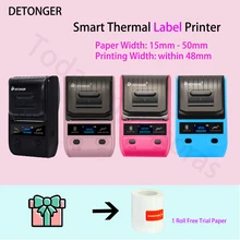 Detonger New DP23S Smart Label Mobile Phone Printer Inkless Bluetooth Portable Thermal LOGO Label Printer 15-50mm Paper Etiqueta