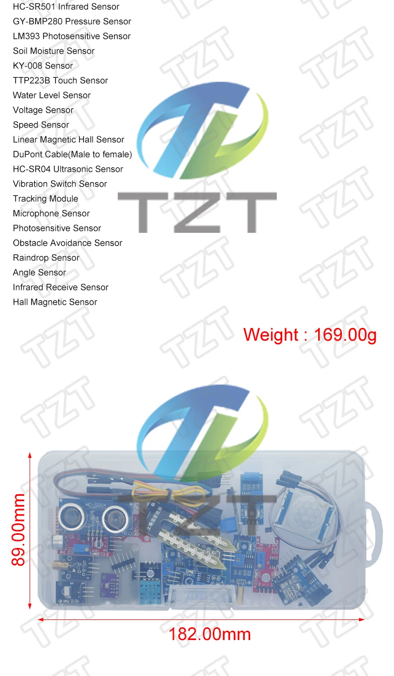 Tzt 22-in-1 Sensormodul-Kits für Arduino Himbeer Pi Iot Anfänger lernen Starter Kit – Detail 2