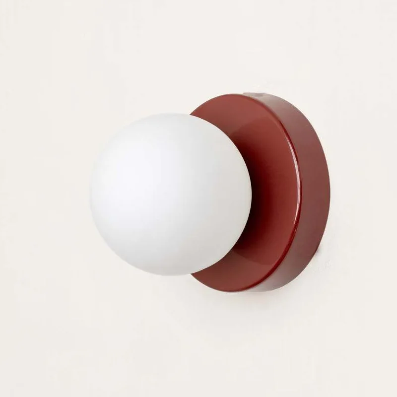 Creative Macaron LED Wall Lamp 10/12cm Mini Glass Sconce for Balcony Lamp Bedside Bedroom Corridor Porch Decor Lighting Fixtures 5