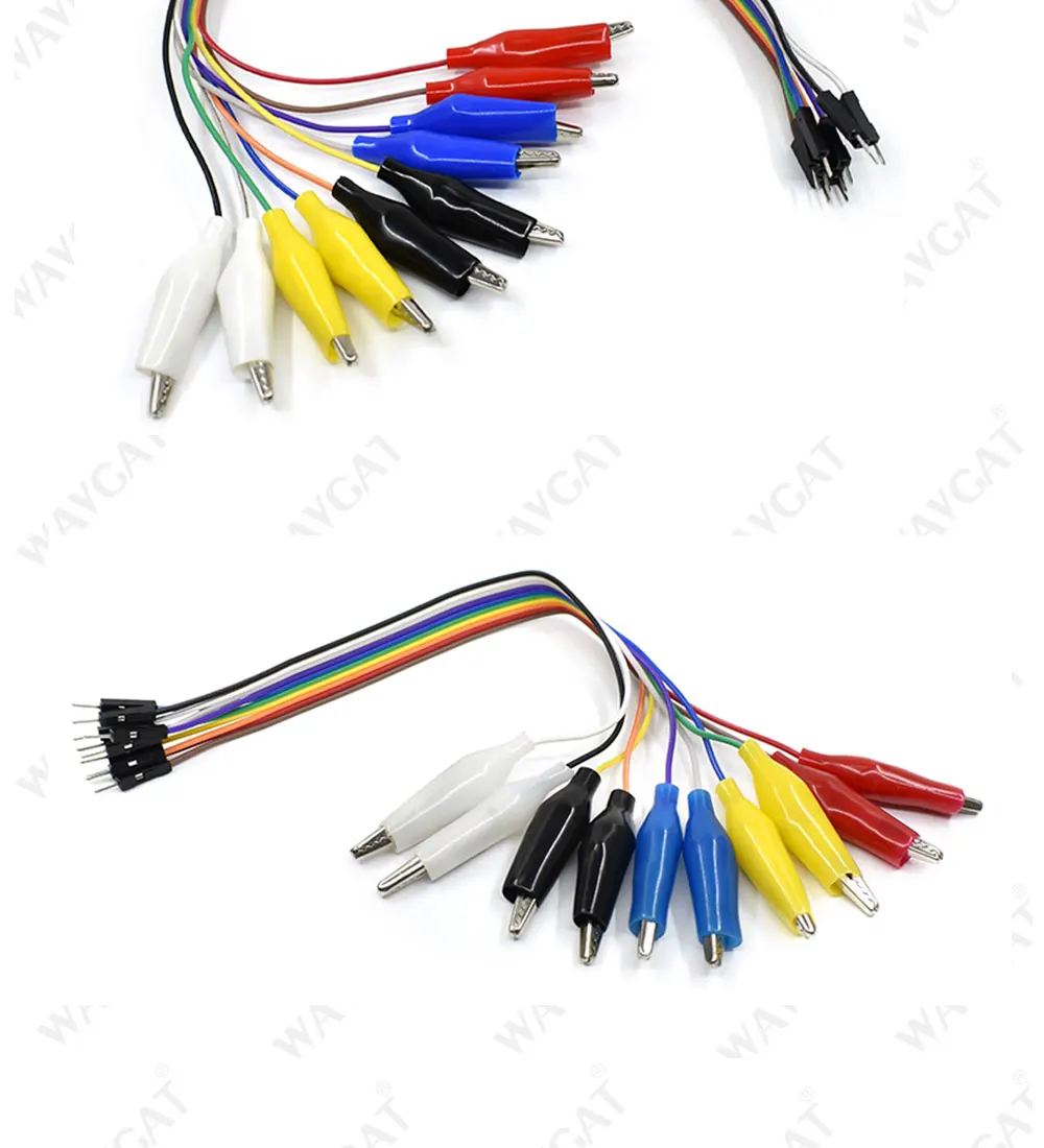 Pinzas De Cocodrilo De Doble Punta, Cable De Saltar Macho Y Hembra, Pinza De Cocodrilo, Cable De Línea Dupont, Conexión Diy