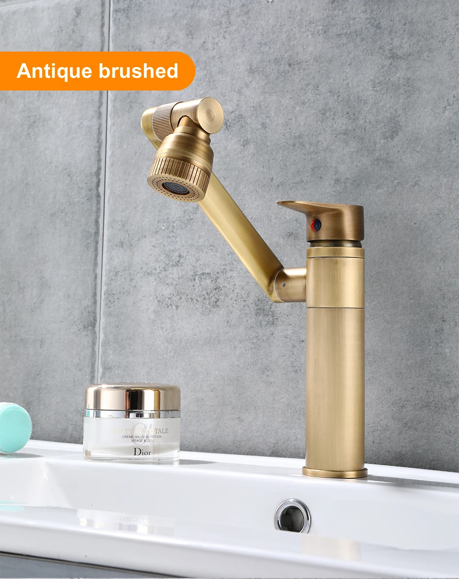 Height adjustable bathroom sink faucets with cool shape