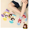 5 Pairs Disney Kids Socks Mesh Breathable Ice Thin Socks Summer Kawaii Cartoon Childrens Mid-calf Cotton Sock for Girls 6