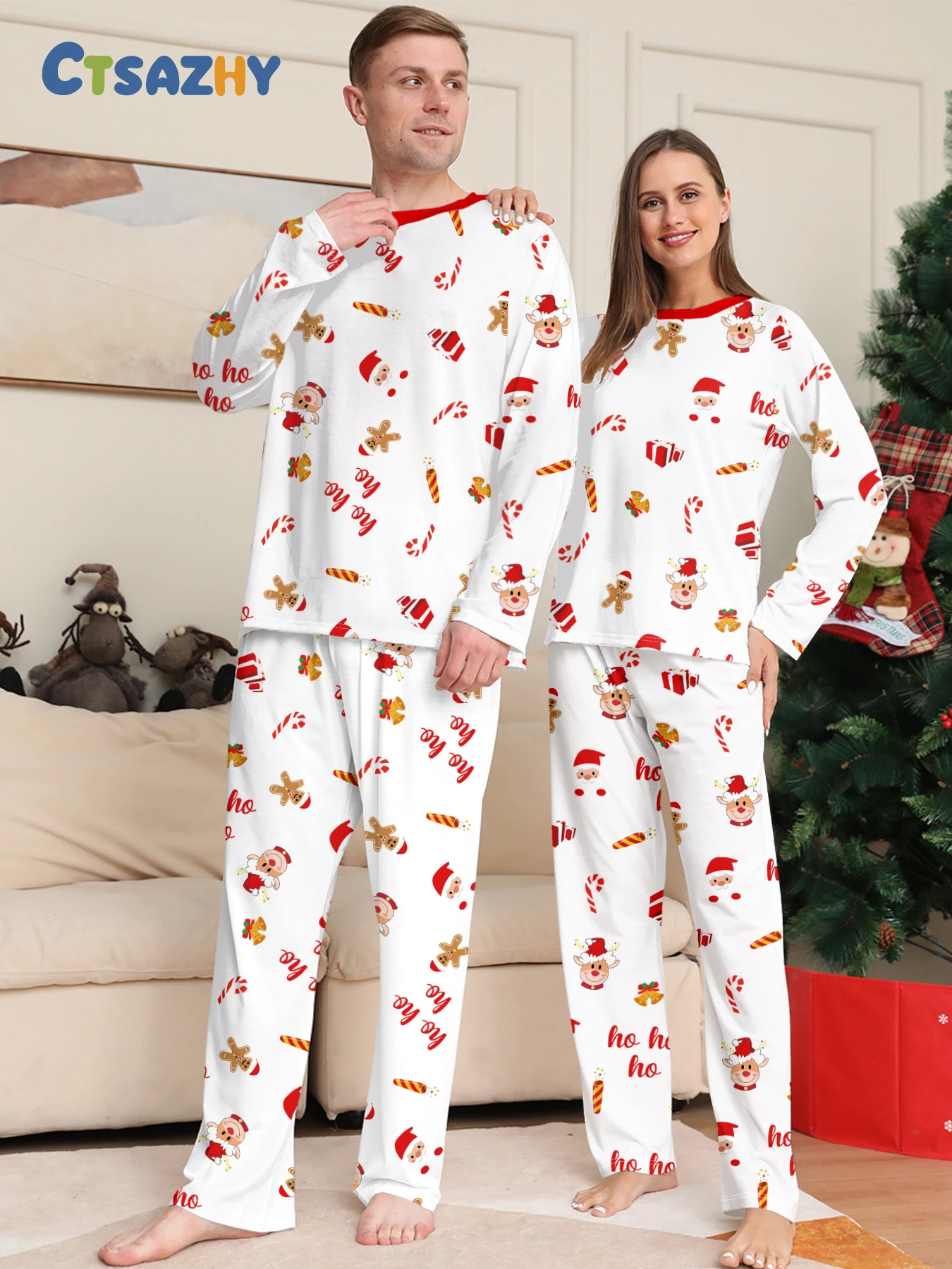 Matching Xmas Family Loungewear - "Merry Christmas" Slogan with Polar Bear Motifs, Warm & Snug 6 Matching Xmas Family Loungewear - "Merry Christmas" Slogan with Polar Bear Motifs, Warm & Snug 6