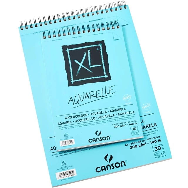 Canson XL Watercolor Paper Book AQUARELLE Coil Book 30Sheets 300g