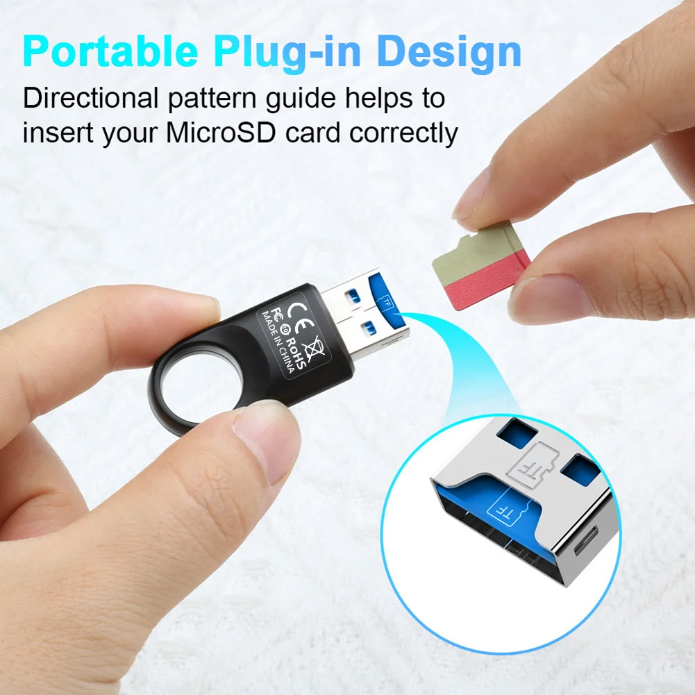 메모리 카드 리더 어댑터 USB 3.0 고속 메모리 카드 리더 USB 3.0 PC/노트북/스마트폰/운전 기록 장치용