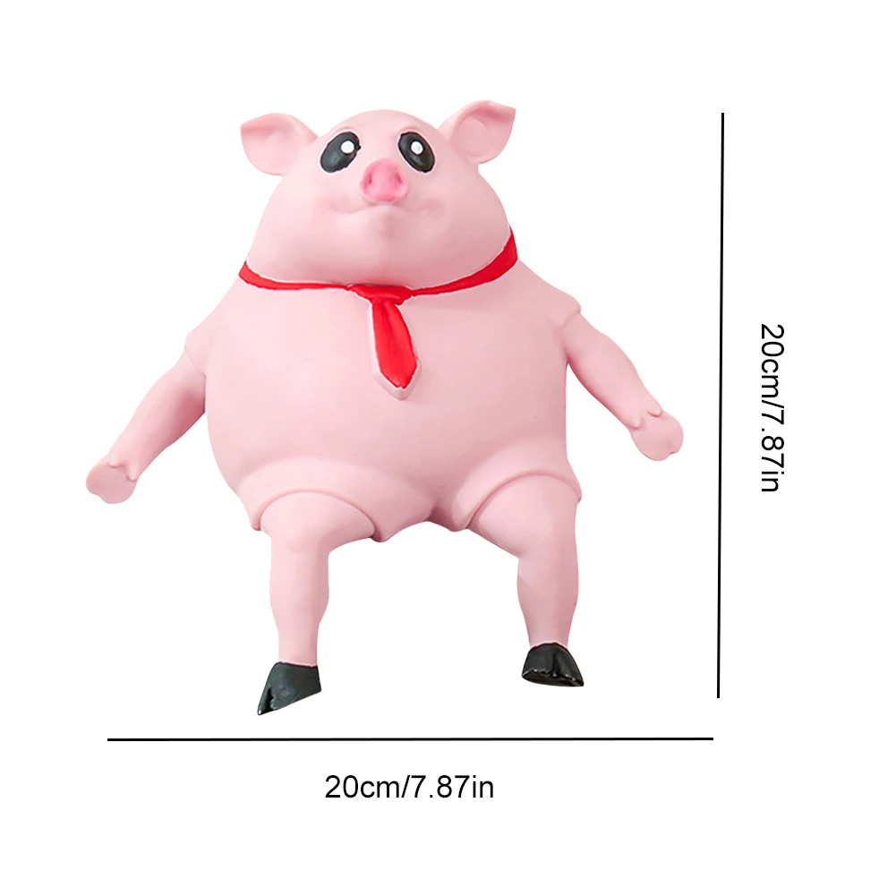 Plush Toy Pink Pig Squeezing Soft Comfortable Cartoon Animal Stress Relief Doll Anti Stress Stretch Rebound For Kids Adults fidget toys