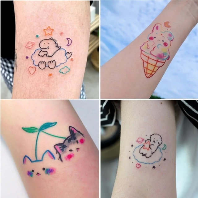 Tatuagem temporária à prova dwaterproof água stickertriangle rosa lua sexy  tatto flash tatoo falso tatuagens mão braço para crianças - AliExpress