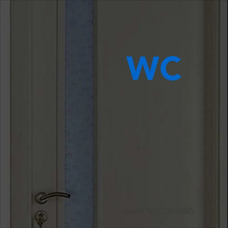 Wall Stickers WC Door Sign Sticker Glow in the Dark Toilet Label Sticker Coffee Shop Hotel Restaurant Bar Washroom Indication Decal