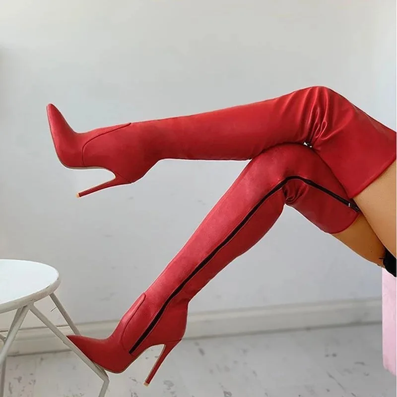 Big Size Sexy Stretch Toe Women Over Knee High Boots Thigh High Women Stiletto High Heel long Booties