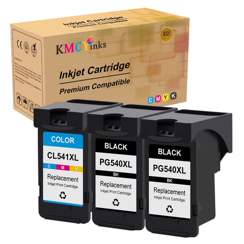 Kmcyinks Pg540 Cl541 Ricarica Cartuccia D'Inchiostro Compatibile Per Canon Mx375 Mx395 Mg3155 Mg3250 Mg3255 Mg3500 Mg3550 Mg4250 Pg-540 Xl