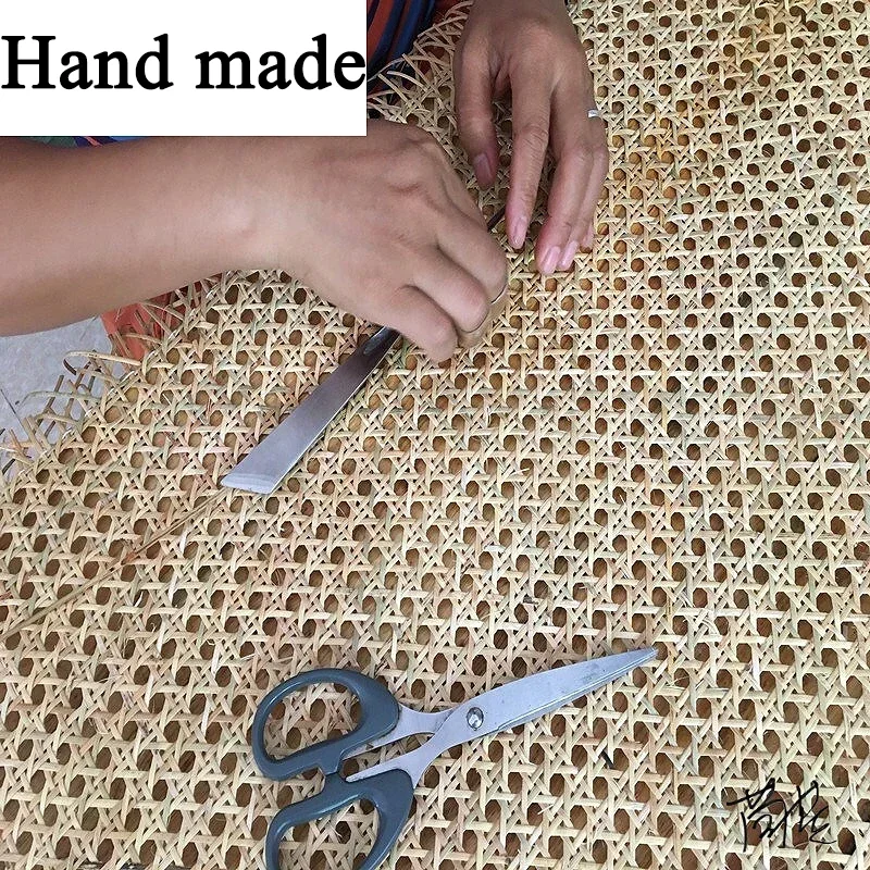 30-55CM Wide Natural Rattan Cane Webbing Sheets Real Indonesia Rattan Roll Wall Decor Furniture Chair Table DIY Repair Material