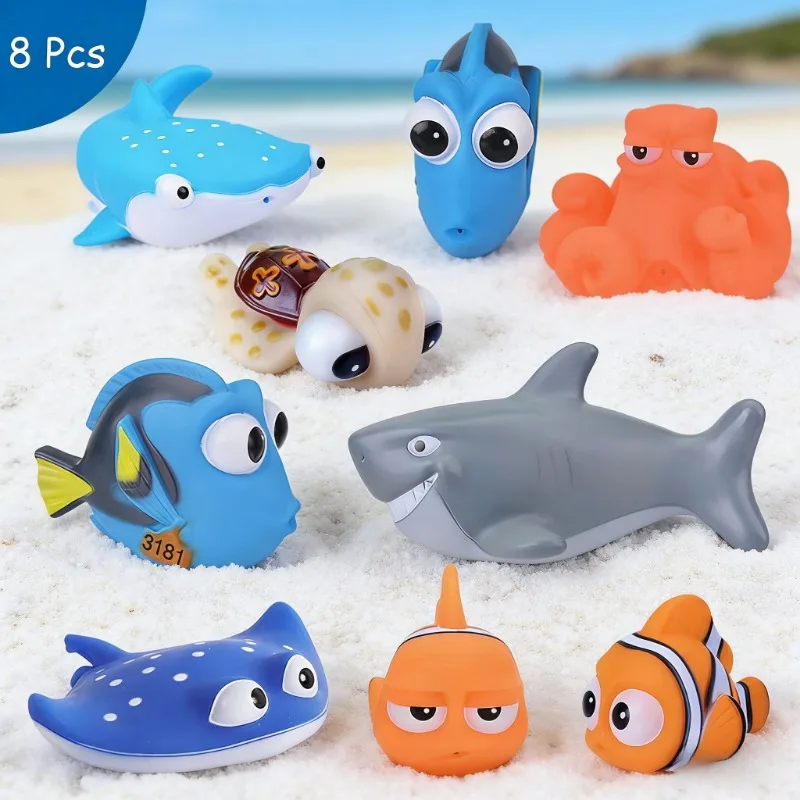 Baby Bath Toys Finding Nemo Dory Float Spray Water Squeeze Toys Soft Rubber Bathroom Play Animals children Bath Clownfish Toy