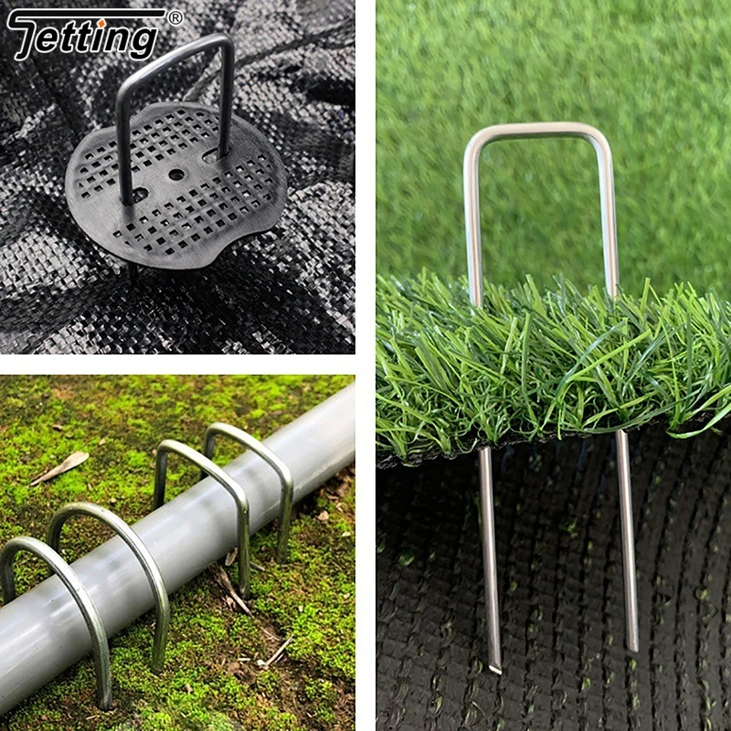 20Pcs Landscape Staples U-Shaped Garden Pins Garden Stakes Staple Heavy Duty Yard Lawn Tent Stake Securing Pegs For Weed