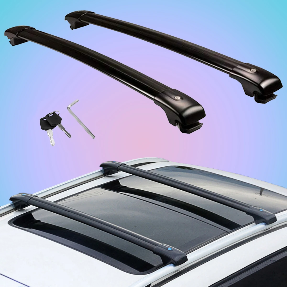 2PCSfitforBMWX5E7020072013RoofRailRackCrossbarscrossbars