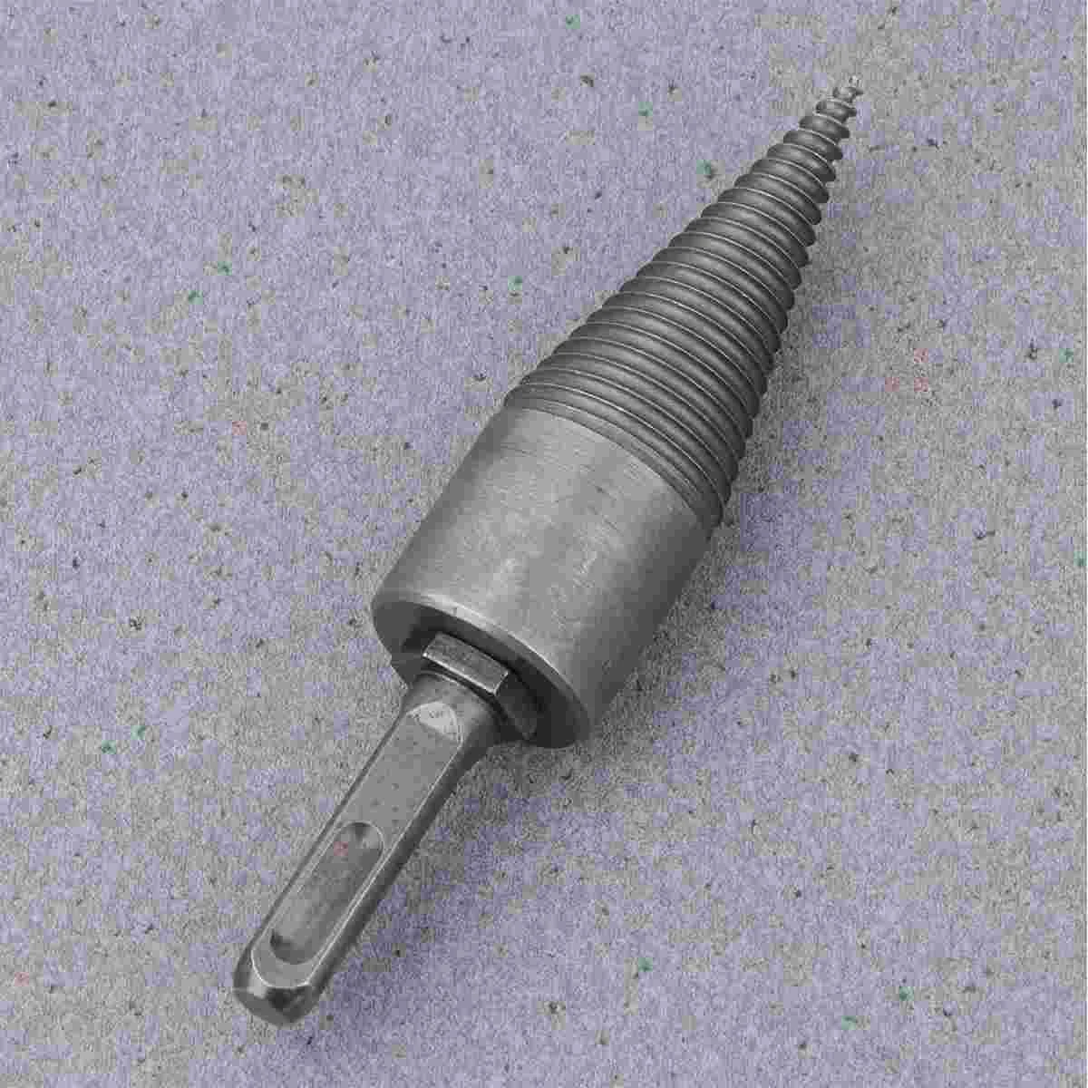 Firewood Drill Bit Steel Forging Wood Splitting Tool Hammer Drill Bit Set Garden Tools Rotary Durable Handle wood splitting tool