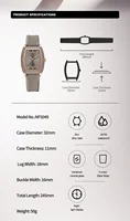 NAVIFORCE NF5049 Women Quartz Watches Silicone Strap Student Sports Watch Big Dial Simple Tonneau Waterproof Wristwatches 2