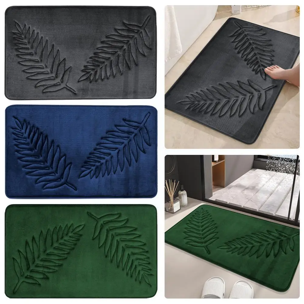 

Memory Foam Bath Mat Toilet Mat Extra Soft Non-Slip Bathroom Mat Super Comfort Bath Mats for Bathroom Floor Bath Rug Foot M D5L0